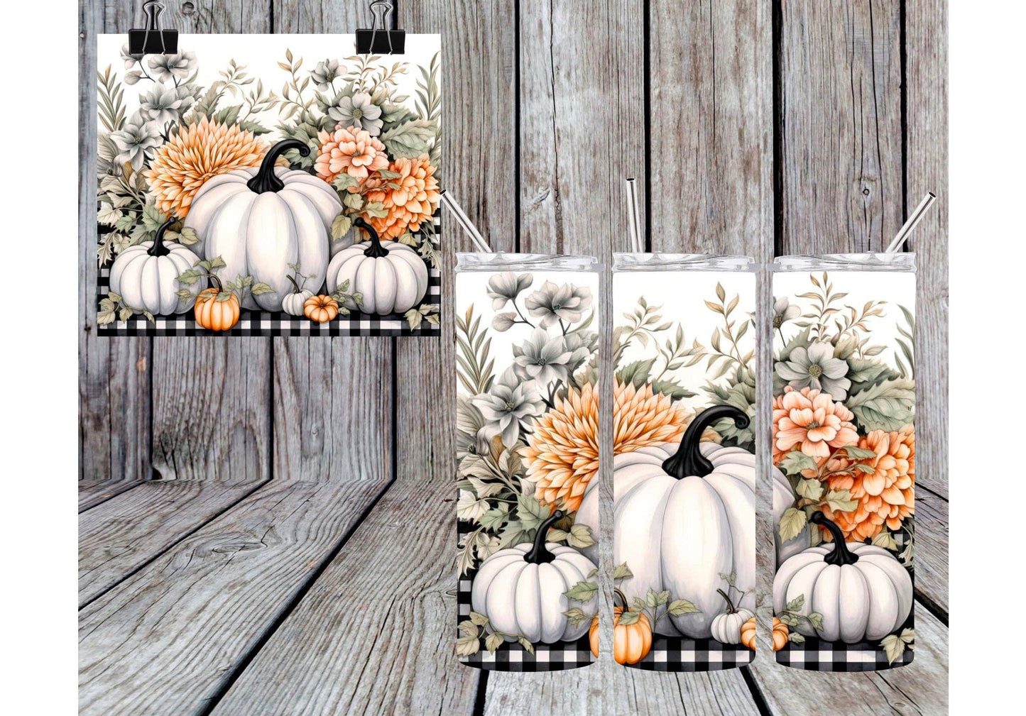 WHITE PUMPKINS TUMBLER