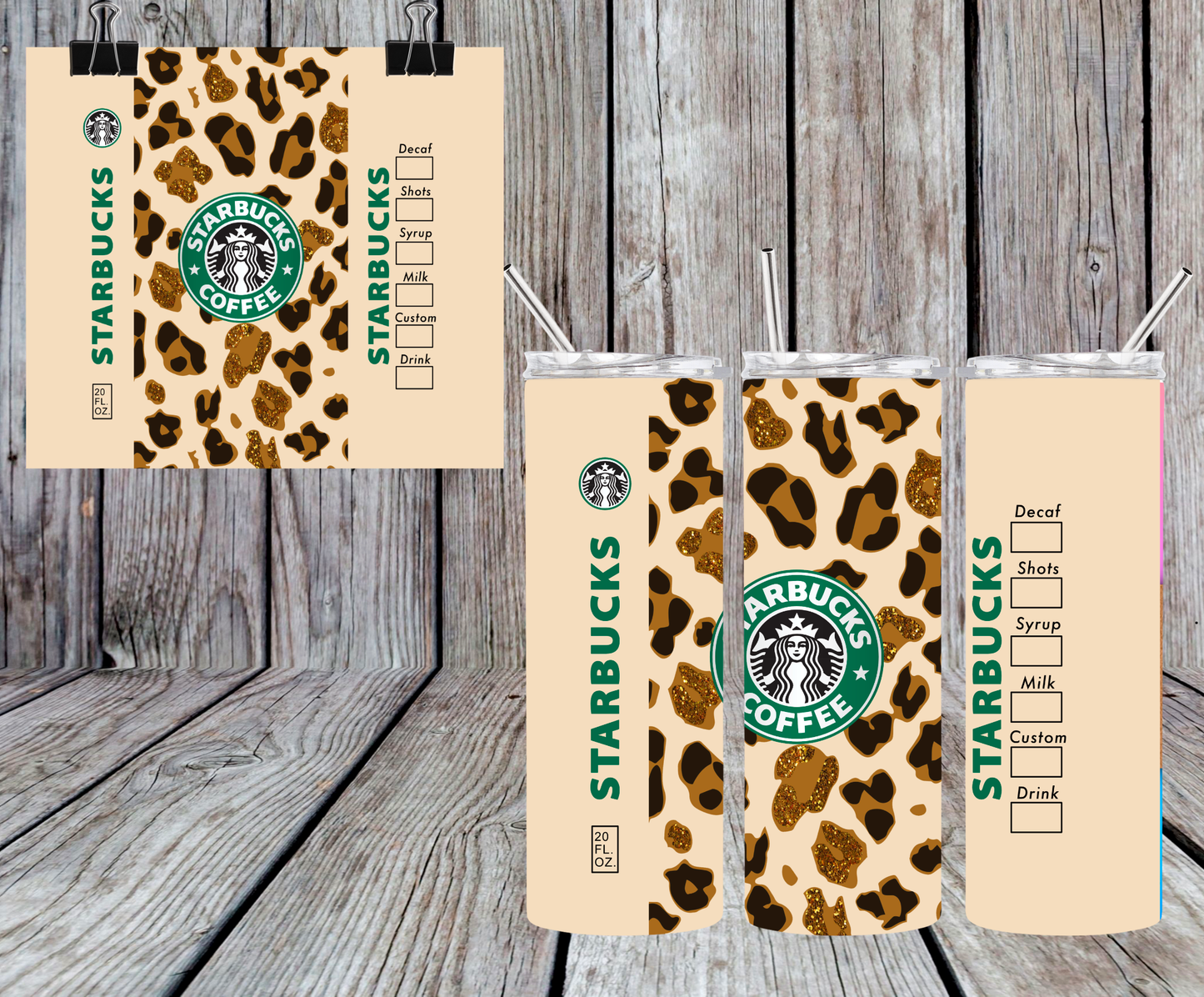 LEOPARD STARBUCKS TUMBLER