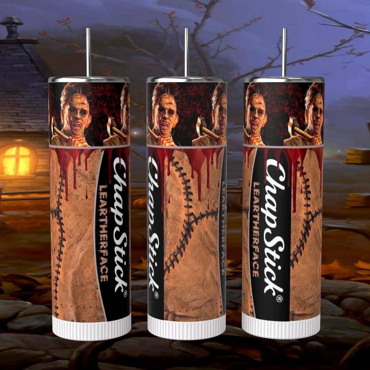 LEATHERFACE CHAP STICK TUMBLER