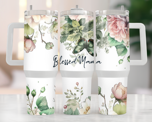 40oz BLESSED MAMA TUMBLER