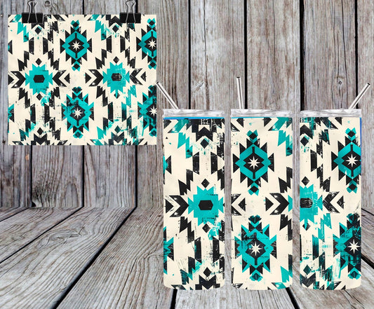 AZTEC TEAL TUMBLER