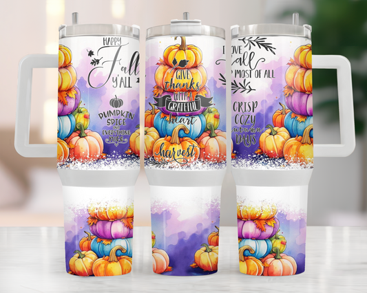 40oz GIVE THANKS TUMBLER