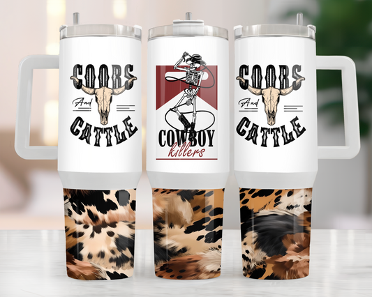 40oz COORS CATTLE TUMBLER