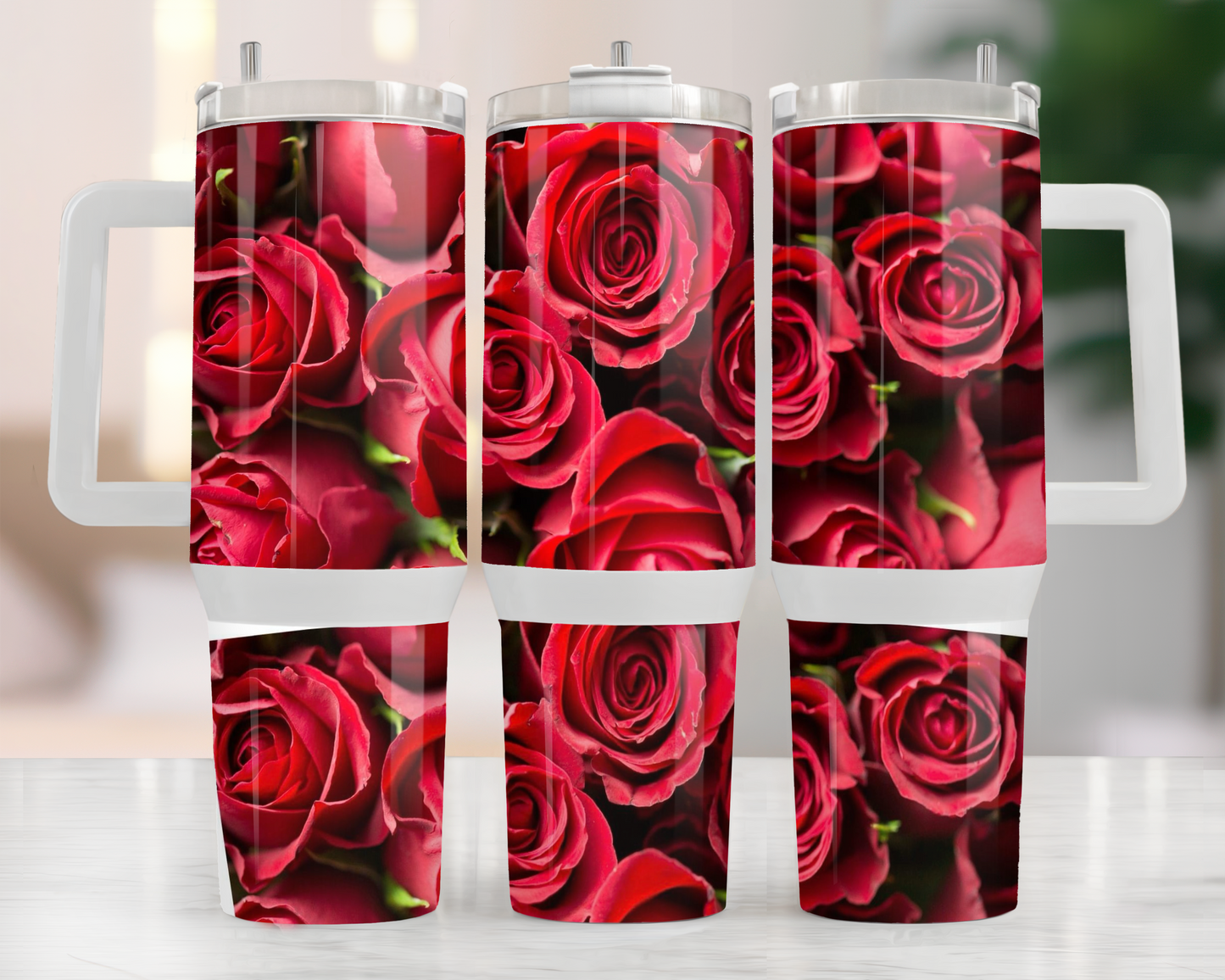 40oz RED ROSES TUMBLER