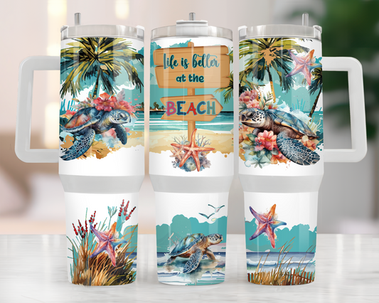 40oz LIFE IS BETTER AT THE BEACH TUMBLER