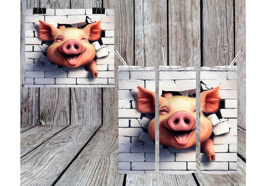 LAUGHING PIG TUMBLER