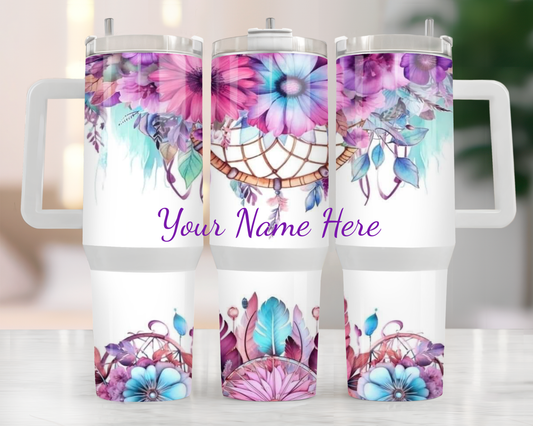 40oz CUSTOM DREAM CATCHER  TUMBLER