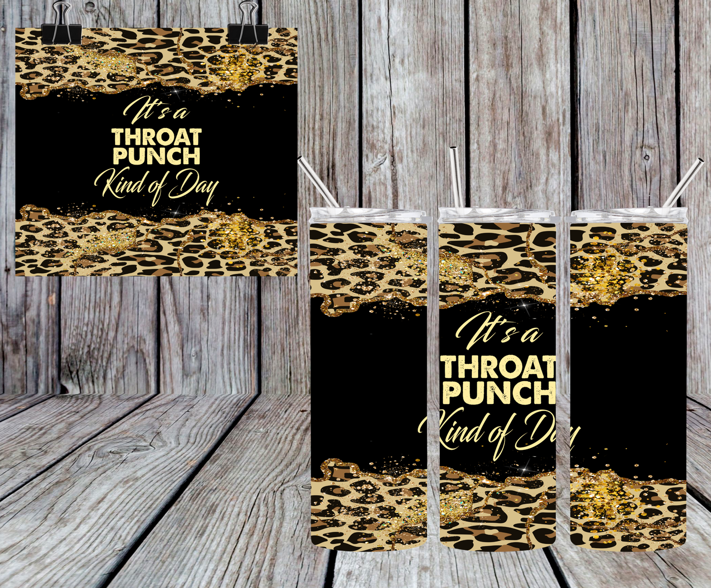 GOLD THROAT PUNCH TUMBLER
