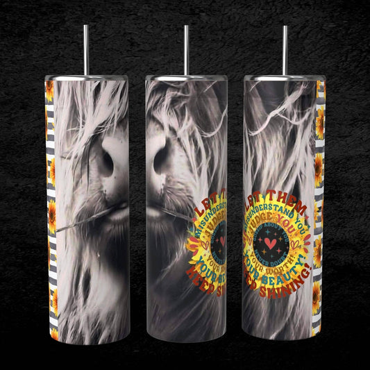LET THEM SUNFLOWER HIGHLAND TUMBLER