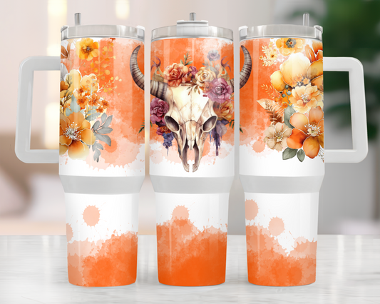 40oz BULL SKULL TUMBLER