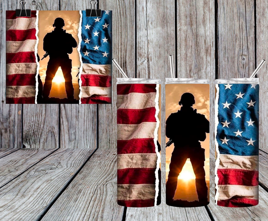 AMERICAN SOLDIER TUMBLER